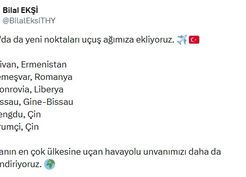 >THY'den 6 yeni uçuş noktası