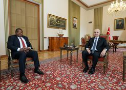 >Kurtulmuş, Parlamentolar Arası Birlik Genel Sekreteri Chungong'u kabul etti