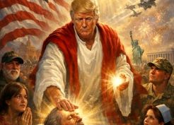 >Trump tepkiler sonrası, kendisini İsa peygamber benzeri gösteren görseli sildi