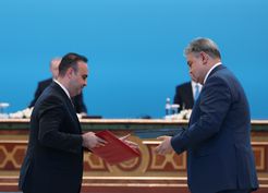 >Cumhurbaşkanı Erdoğan, Kazakistan'da 12 anlaşma imzaladı
