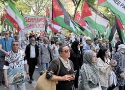>Berlin'de Filistin'e destek gösterisi düzenlendi