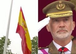 >İspanyol bayrağı yere düştü, Kral VI. Felipe hiç bir şey yapamadı