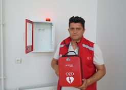>Ani kalp durmalarına karşı üretilen yerli cihaz Osmancık'ta hizmete sunuldu