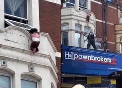>Londra'da mucize kurtuluş, kendini boşluğa bırakan küçük kızı son anda yakaladılar