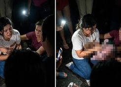 >Venezuela'da depremin ortasında mucize doğum
