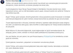 >Bakan Bolat: Ekonomik bağımsızlık, siyasi bağımsızlığın teminatıdır