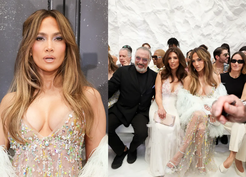 >Jennifer Lopez, transparan elbisesiyle tüm bakışları üzerine topladı