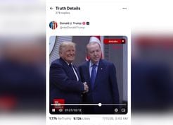>Trump, Erdoğan ile Ankara buluşmasını DHA görüntüleriyle paylaştı