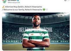 >Bursaspor, Kelechi Iheanacho'yu transfer etti