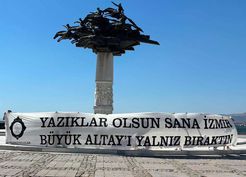 Altay taraftarından şehre tepki