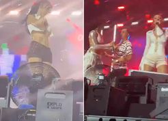 Manifest konserinde ortalık karıştı! Bir anda sahneye atladı