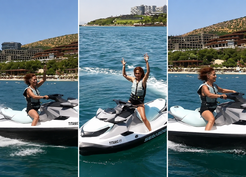 Yıldız Tilbe’den jet ski şovu! “Yapay zeka” diyenlere böyle yanıt verdi