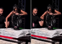 Konserde şaşırtan anlar: Yıldız Tilbe kendisini tutmak isteyen güvenliği itti
