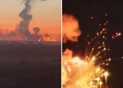 Rusya, Kiev'deki kritik tesisi vurdu! Gökyüzünden ateş yağdı