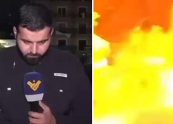 Lübnan'da gazeteciler füze saldırısından kıl payı kurtuldu