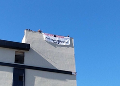 Sakarya Emniyet binası işçileri alacakları için eylemde