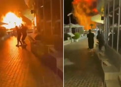 Rusya'nın tatil cennetinde alevler yükseldi! İnsansız deniz araçlarıyla vurdular