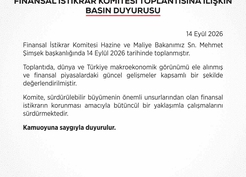 Finansal İstikrar Komitesi toplantısı gerçekleştirildi