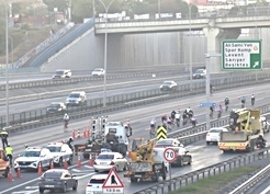 L'Étape Türkiye bisiklet yarışı FSM Köprüsü'nün Ankara istikametini trafiğe kapattı