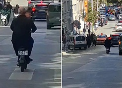 Halit Ergenç'ten İstanbul trafiğine scooterlı çözüm