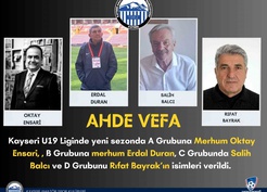 Kayseri ASKF, 1. Amatör Küme ve U19 gruplarına emektar isimlerini verdi