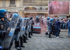 Avrupa'daki öfke İtalya'ya sıçradı! Milano'da Meloni karşıtı protesto çatışmaya dönüştü