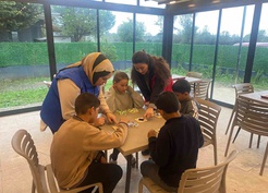 Düzce Çamköy TOKİ'de çocuklara akıl ve zeka oyunları etkinliği düzenlendi.
