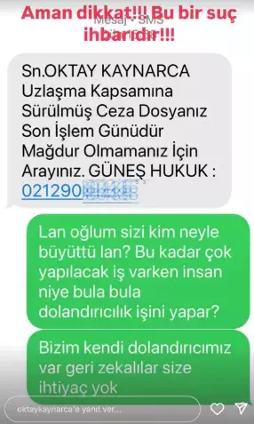 Oktay Kaynarca'yı çileden çıkaran mesaj! Dolandırıcıları ifşa etti