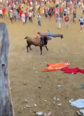 Boğa güreşi festivalinde matador aldığı boynuz darbesi ile feci şekilde can verdi