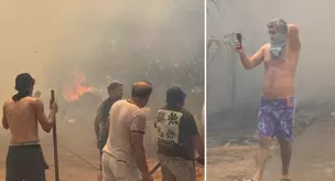 أنطاليا مرة أخرى تسلمت للنيران! السياح يتدخلون لإخماد الحريق.