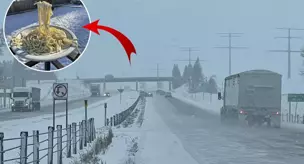 Minneapolis froze over! Even the pasta froze in mid-air.