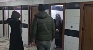 Beggers fleeing from the police were caught in the mosque's restroom.