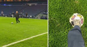 Arda Güler played football with his family at Santiago Bernabeu.