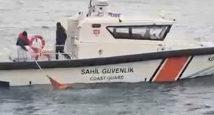 The woman found motionless in the sea was taken to the hospital.