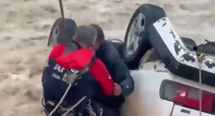 A car was swept away by floodwaters in Muğla: 1 dead, 1 injured.