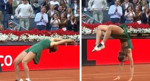 Marta Kostyuk, who won the Madrid Open, celebrated her victory by doing a somersault.