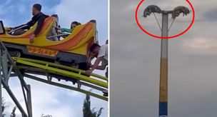 Holiday fun turned into a nightmare: They were left hanging upside down meters high