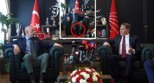 As İYİ Party Deputy Group Chairman Poyraz spoke, eyes kept drifting to his pants.
