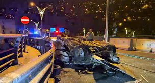 In Zonguldak, a car somersaulting turned into a pile of scrap metal, leaving a 19-year-old young man severely injured.