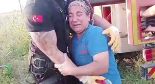 A cow that fell into a well in Adana was rescued by firefighters.