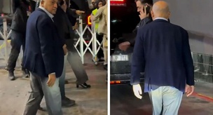 Former TFF President Mehmet Büyükekşi, at the Galatasaray-Barcelona match