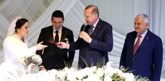 Cumhurbaşkanı Erdoğan ve Binali Yıldırım, Nikah Törenine Katıldı