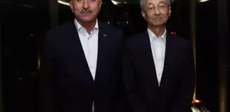 Bakan Çavuşoğlu Türkiye-Japonya İş Konseyi Eşbaşkanı Mitsuoka ile bir araya geldi