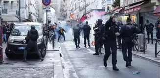 Fransa PKK'yı görmezden gelmeye devam ediyor! Terör örgütü yandaşları Paris'te Türkiye aleyhinde sloganlar attı