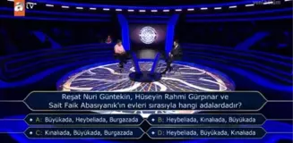 Reşat Nuri Güntekin, Hüseyin Rahmi Gürpınar ve Sait Faik Abasıyanık'ın... Kim Milyoner Olmak İster 22 Ağustos Sorusu Cevabı Nedir? 50 Bin TL'lik soru!