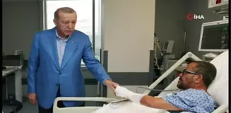 Cumhurbaşkanı Erdoğan, Ali ve Vuslat Sabancı çiftini hastanede ziyaret etti