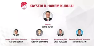 Kayseri İl Hakem Kurulu Başkanı ve üyeleri atandı