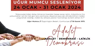 Uğur Mumcu ve Katledilen Aydınlar Anısına Düzenlenecek 31. Adalet ve Demokrasi Haftası'nın Teması 'Adalet, Demokrasi, Laiklik' Olarak Belirlendi