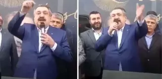 Konya'da Cihanbeyli Belediye Başkanı Mehmet Kale, vatandaşlara hitap ederken ağzını bozdu