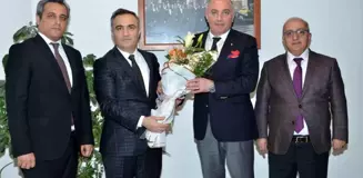 Erzurum Vergi Dairesi Başkanı Selahattin Atabek, Erzurum Ticaret ve Sanayi Odası'nı ziyaret etti